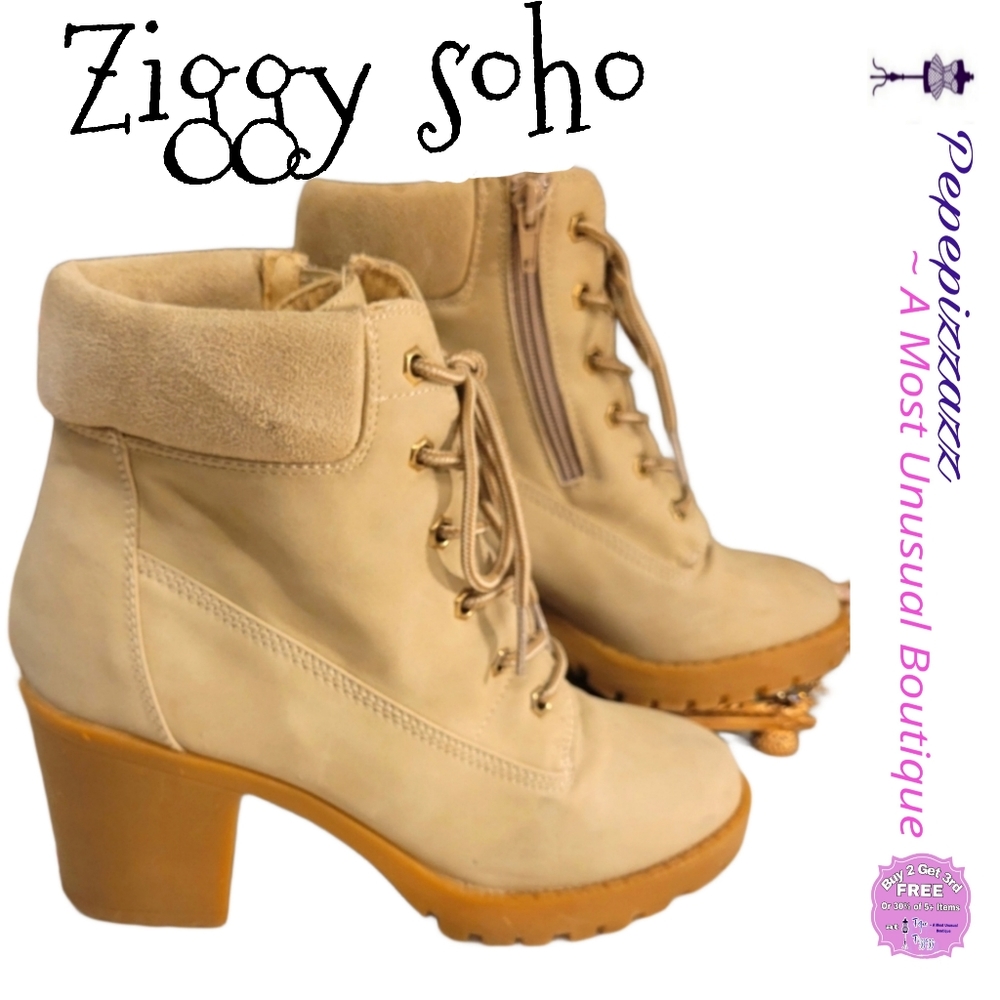 Combat booties - Kiana by Zigi Soho cushioned ankles w zipper